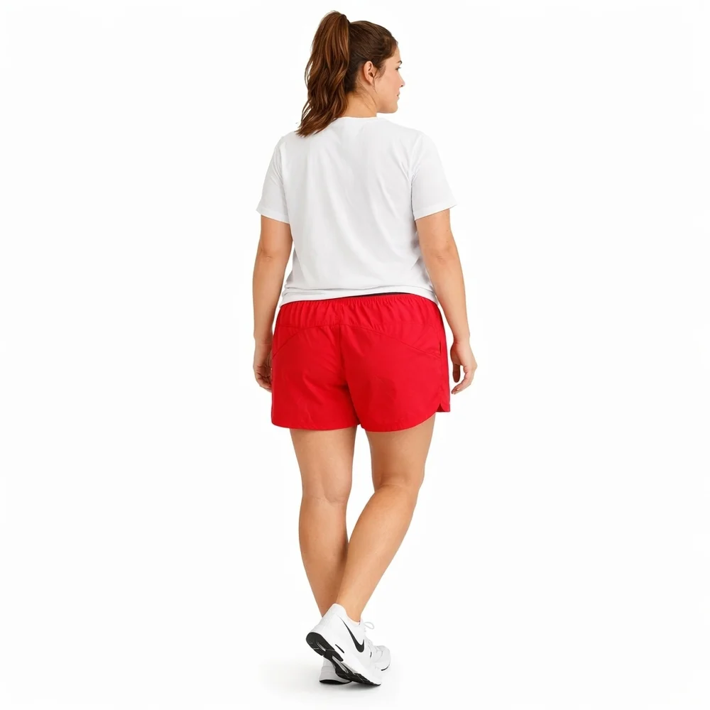 Athletic Works XXL (20) Bright Red Running Shorts DriWorks Moisture Wicking Pock - Picture 5 of 11
